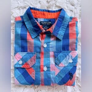 U.S. POLO ASSN. Boys plaid button down shirt
